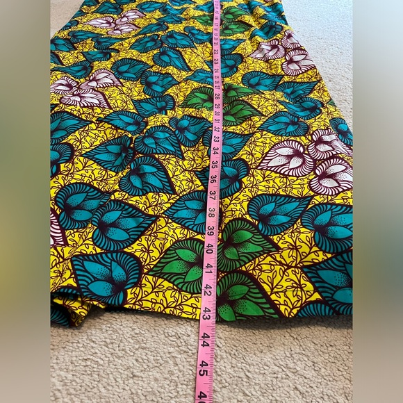 Women’s African Maxi Skirt Colorful Floral Pleated Back - Picture 7 of 11